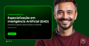 A Especialização em Inteligência Artificial (EAD) é um curso de pós-graduação Lato Sensu desenvolvido para preparar profissionais graduados em qualquer área para atuar com destaque no setor de tecnologia da informação.